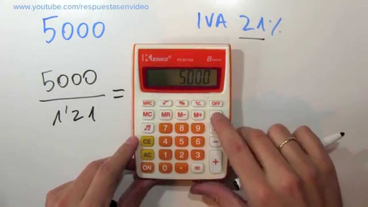 como quitar el 21 de iva a un importe