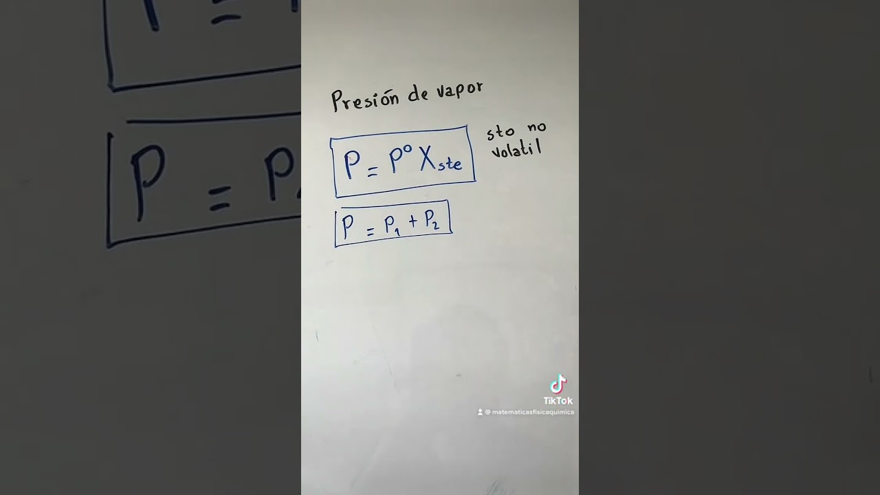 formula de presion de vapor