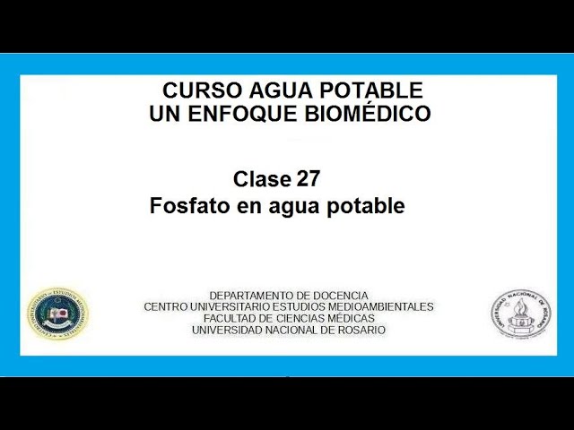 fosfatos en el agua potable