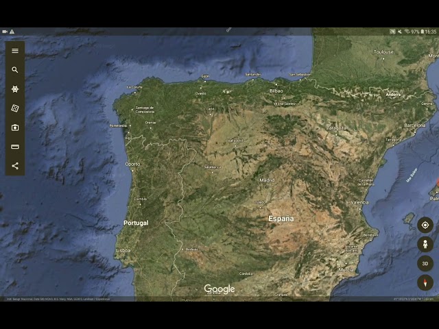 cuanto mide españa de norte a sur