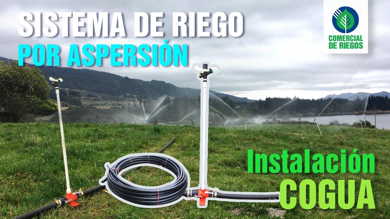 esquema de riego por aspersión