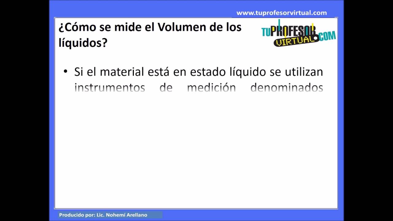 como calcular el volumen de un liquido