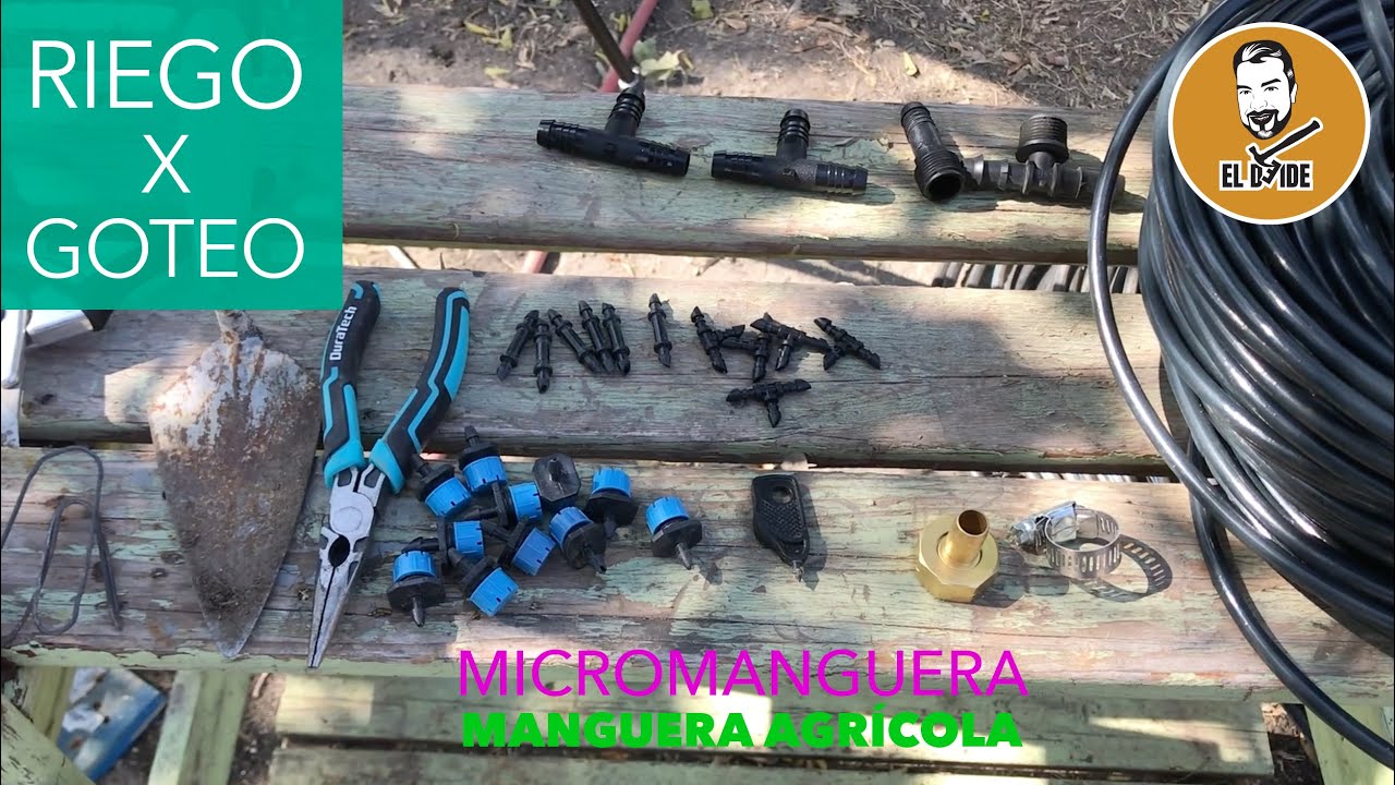 como colocar manguera de riego por goteo