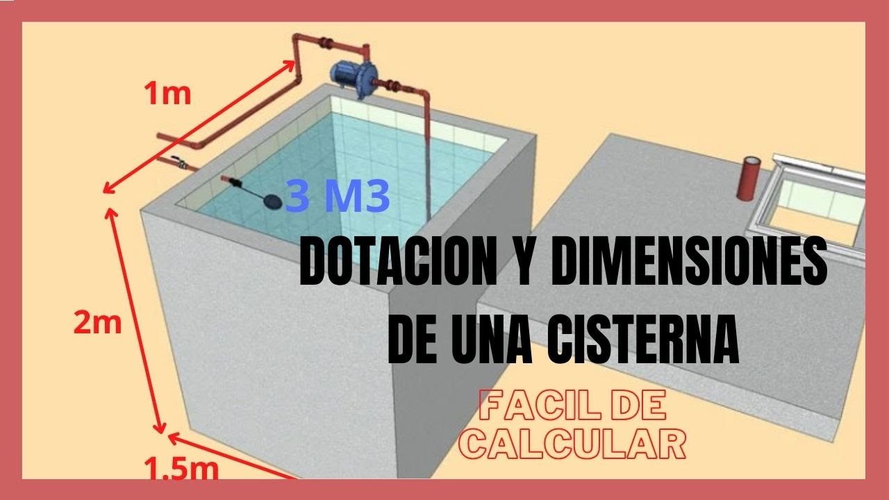 cuantos litros de agua tiene una cisterna