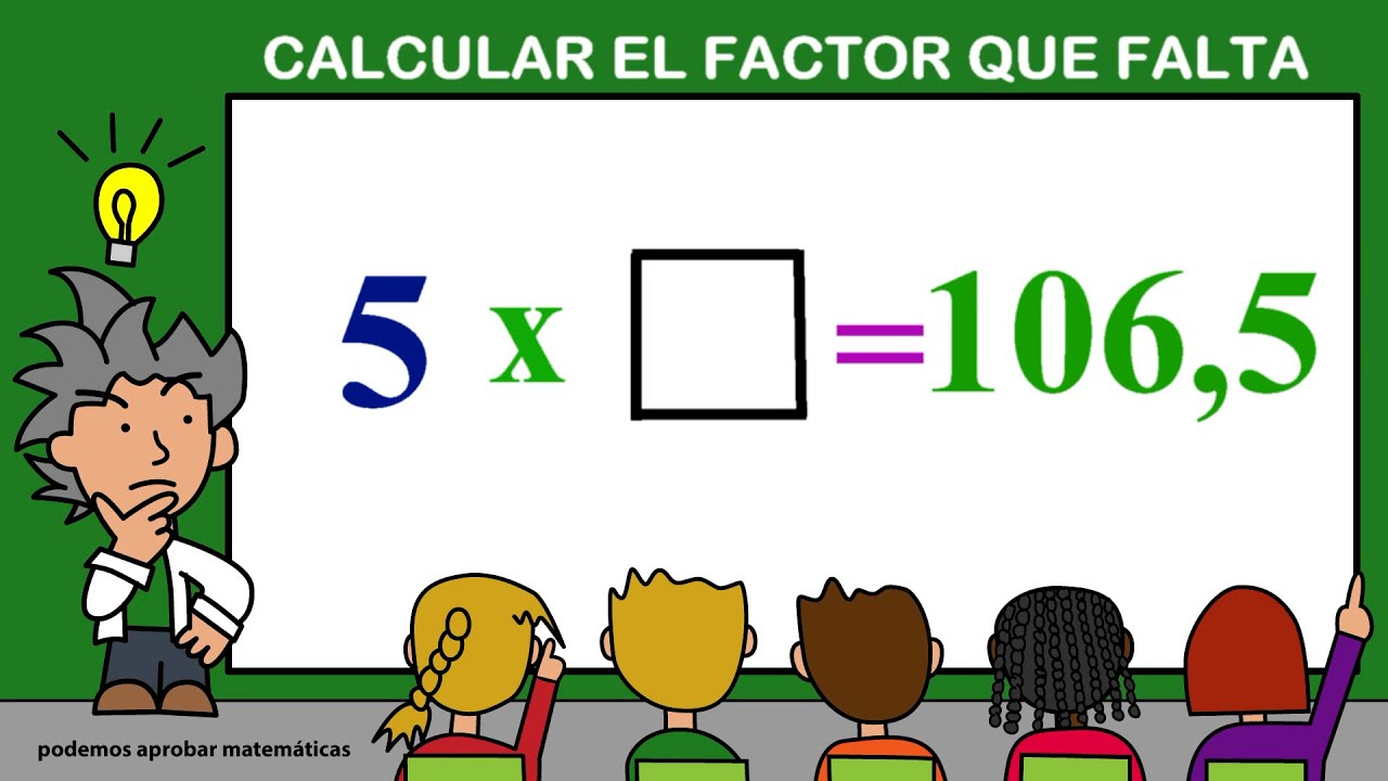 escribe el factor que falta