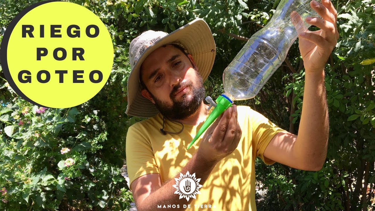 botellas para riego por goteo