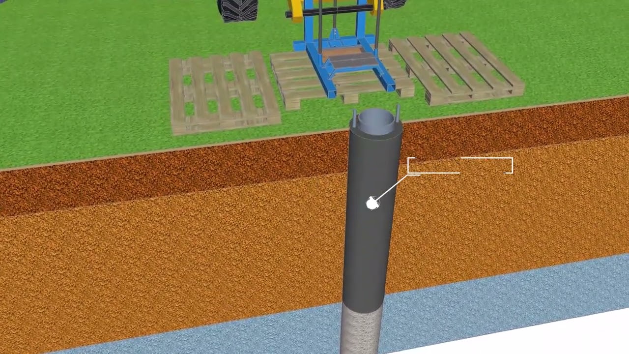 construcción de un pozo de agua