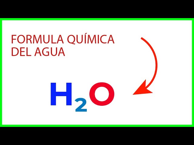 cual es la fórmula del agua