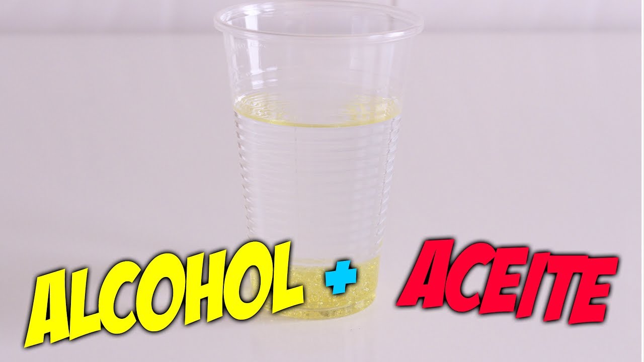 que ocurre si mezclas aceite con alcohol