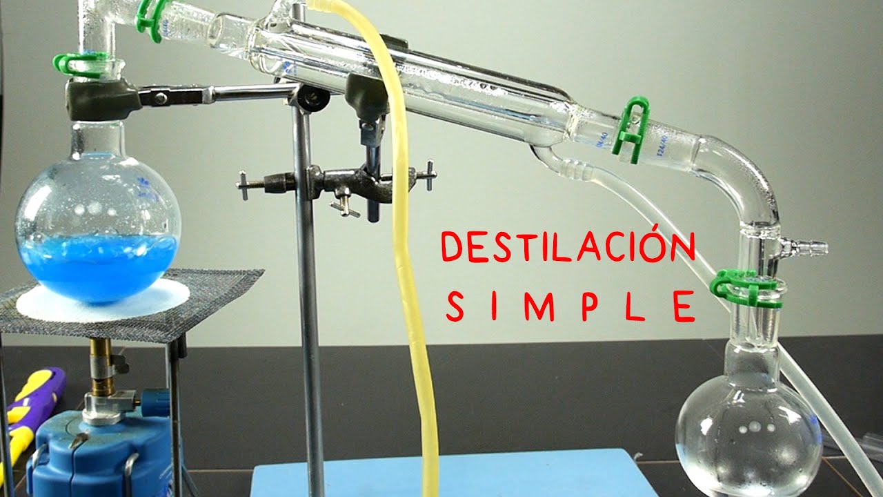 materiales para la destilación simple