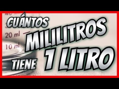 un litro de agua cuantos ml tiene